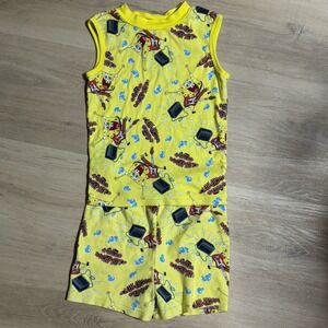 SPONGEBOB SQUAREPANTS Summer Pajamas Sleepwear‎ Set Tank W/ Shorts Size Med-8